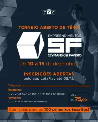 Torneio de tênis CCC etapa: Szymanski e Favero  - 1ª Classe masculino