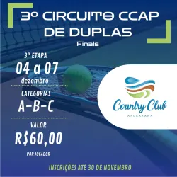 3ª Etapa Circuito CCAP de Duplas - A