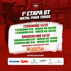 1° ETAPA BT NATAL PARA TODOS - Masculino C/D
