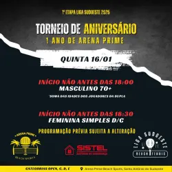 TORNEIO SISTEL SEGURANÇA DE ABERTURA LIGA SUDOESTE DE BEACH TENNIS 2025 - MASCULINO 70+