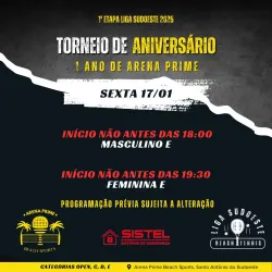 TORNEIO SISTEL SEGURANÇA DE ABERTURA LIGA SUDOESTE DE BEACH TENNIS 2025 - MASCULINO E