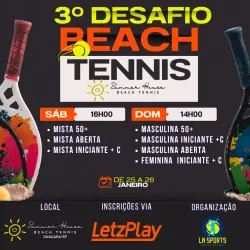 3º DESAFIO SUMMER HOUSE BEACH TENNIS - MISTA ABERTA