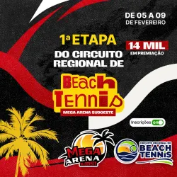 PRIMEIRA ETAPA CIRCUITO REGIONAL DE BEACH TENNIS NA MEGA ARENA SUDOESTE - MISTO D
