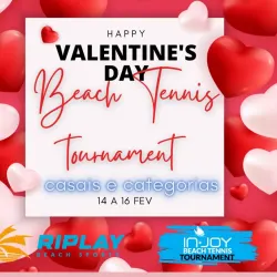 Injoy Beach Tennis Happy Valentine’s Day - Intermediário masculino Domingo de manhã