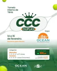 Torneio CCC de DUPLA DE TENIS etapa: OCEAN vistos, passaporte e imigração - 3ª classe masculino