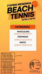 1* OPEN RESENHA BEACH TENNIS - Iniciante MISTO