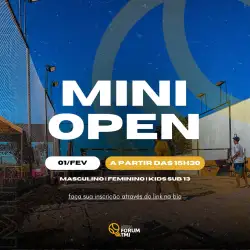 MINI OPEN DE SÁBADO (01/02/25) - MASCULINO INTERMEDIÁRIO