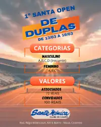 1º SANTA OPEN DE DUPLAS - MASCULINO B
