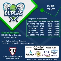 25º Torneio de Dupla 1º Semestre 2025 - D1 Masculino