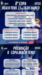 8: copa beach tênis pé na areia . - Masculino D .