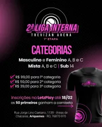 2ª Liga de Beach Tennis Trevizan Arena 2025 - Etapa 1/5 - Masculina A