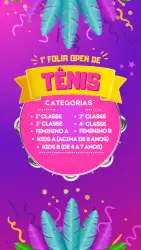 1º FOLIA OPEN DE TÊNIS - FEMININO B