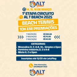 1ª ETAPA CIRCUITO ALT BEACH 2025 - FEMININO D