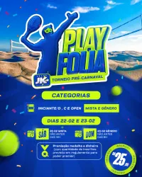 Play Folia - Pré-carnaval - Dupla Feminino - Iniciante/D