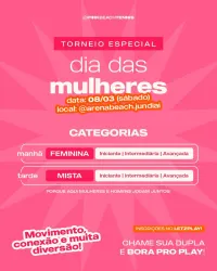 Torneio dia das Mulheres - Arena Jundiaí e Pink Beach Tennis  - Mista Avançada