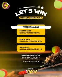 LET'S WIN - ESPECIAL GRAND SLAM - FEMININO OPEN