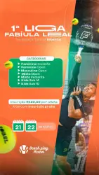 1° liga Fabíula Leal de beach tennis interno - Feminino Open