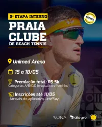 2ª Etapa Interno Praia Clube de Beach Tennis - 2025 - Masculino SUB16