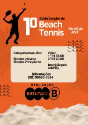 1° Torneio simples de beach tennis