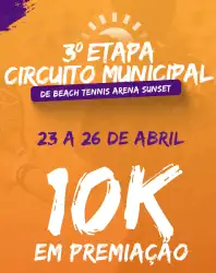 Etapa Arena Sunset - 3ª Etapa Circuito Municipal de Beach Tennis 2025 - Masculino C