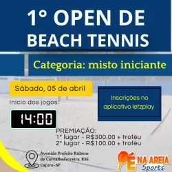 1° OPEN DE BEACH TENNIS  - Misto iniciante