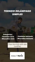 Torneio Relâmpago SIMPLES - MASCULINA LIVRE