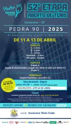 52º Aberto de Tênis 2025 - Pedra 90 - Ituverava - Abril 25 - Categoria - B Livre