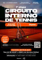 1° Etapa Circuito Interno de Tênis Duplas  2025 - 4° Classe Masculina de Tênis Duplas