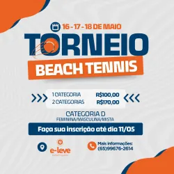 1º Torneio Municipal de Beach Tennis E-leve  - CATEGORIA FEMININA
