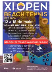  XI OPEN DE BEACH TENNIS do Iate Clube de Brasília - Dupla Feminina - D