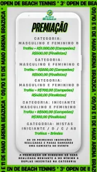  3° ARENA BRAZUCA OPEN DE BEACH TENNIS - MISTA  A/B