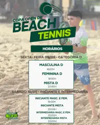 3ª Copa Arena Open de BeachTennis  - Feminino Iniciante