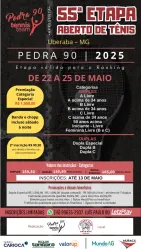 55º Aberto de Tênis - Pedra 90 - Jockey Club Uberaba - Maio 25 - Categoria - B acima de 34 anos