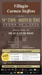 Villagio Carmen Steffens - 54º Aberto de Tênis Pedra 90 - Maio 25 - Ribeirão Preto - CFTRP - Categoria - Dupla C