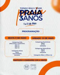 PRAIA 3 ANOS TORNEIO DE BEACH TENNIS  - MÃES E FILHOS INICIANTE