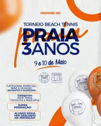 PRAIA 3 ANOS TORNEIO DE BEACH TENNIS  - MISTA INTERMEDIARIA