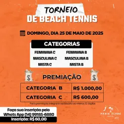 TORNEIO DE BEACH TENNIS PRAIA CLUBE - MASCULINA B