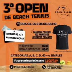 3° OPEN DE BEACH TENNIS  - FEMININA D (Iniciante)