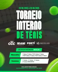 Torneio de tênis CCC etapa: Irani Supermercados, Porti atacadista e Bastian&Lora - 3ª Classe Masculino (35+)