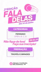 2ª EDIÇÃO TORNEIO FALA DELAS - DUPLA FEMININA C