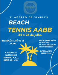 3º ABERTO DE SIMPLES DE BEACH TENNIS AABB - MASCULINA A