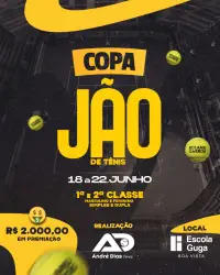 Copa JÃO de tênis - 2Âª CLASSE - MASCULINO