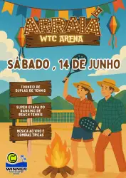 TORNEIO DE DUPLAS DE TENNIS - ARRAIÁ WTC  🔥 - DUPLAS DE TENNIS