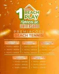 1 Ano BEACH PLAY torneio de aniversário   - B+C Masculino