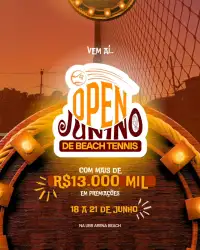 OPEN JUNINO DE BEACH TENNIS  - Principiante + Iniciante - Misto