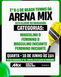 1° X1 DE BEACH TENNIS ARENA MIX - FEMININO D
