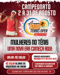1º ARENA EMBU TÊNIS OPEN - Feminino