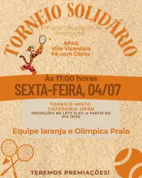 TORNEIO SOLIDÁRIO EQUIPE LARANJA  - MISTO OPEN 