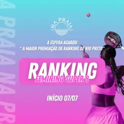 3º RANKING Super 8 Na Praia - 2ª Etapa Segunda-Feira 14/07 FEM C/D