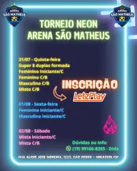 TORNEIO NEON DA ARENA SÃO MATHEUS - Misto iniciante/C
